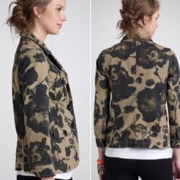 J. Crew Jackets & Blazers - J.Crew Black Blossom Military Style Jacket